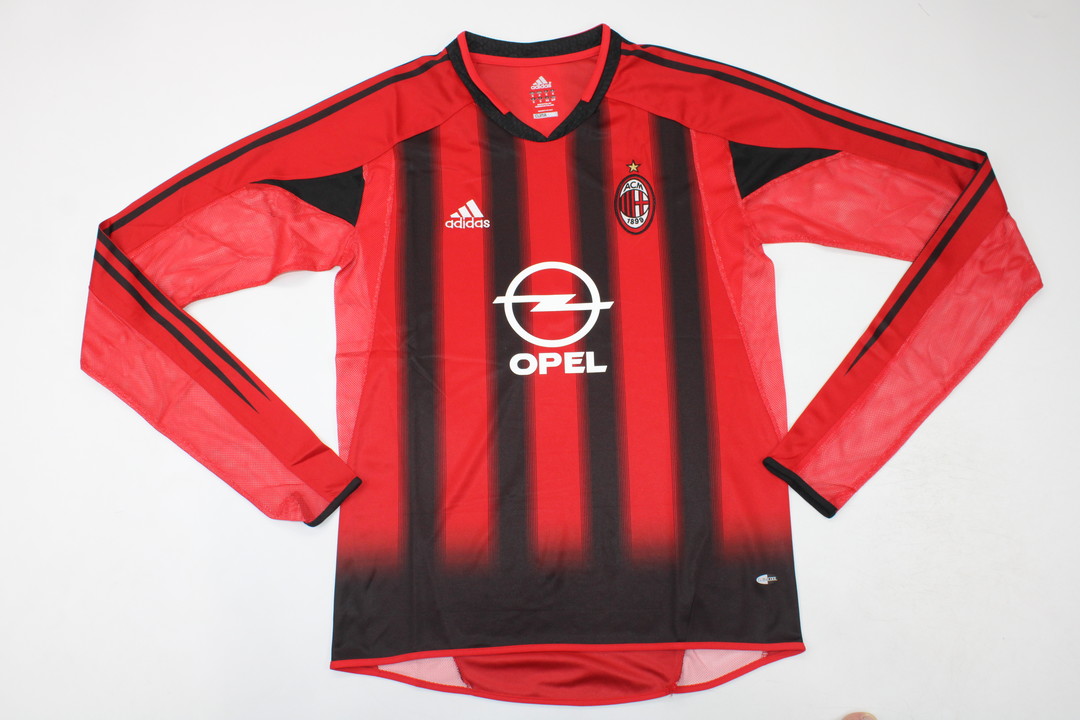 AAA Quality AC Milan 04/05 Home Long Soccer Jersey